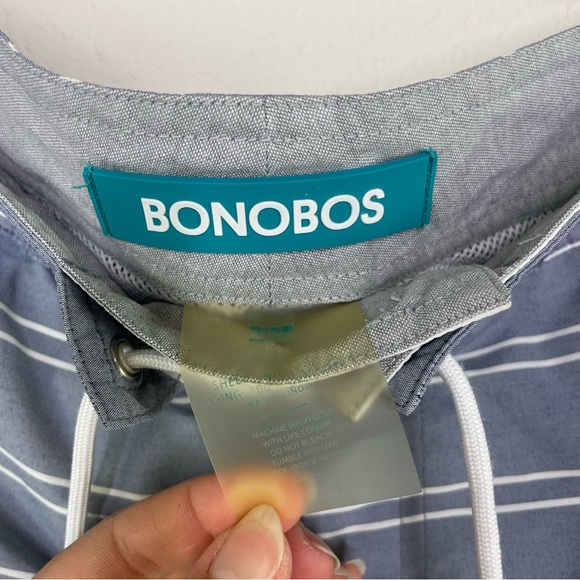 Bonobos Striped Swim Trunk/ Board Short in Blue and White size 33 - Picture 8 of 8